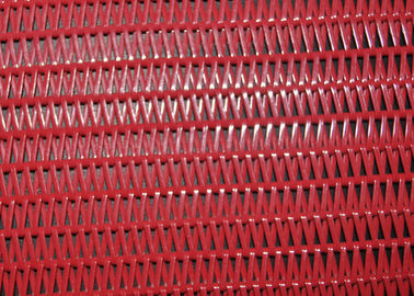 สายพานลำเลียงสีแดงโพลีเอสเตอร์สายพานลำเลียงเครื่องอบแห้งตาข่ายหน้าจอสำหรับเครื่องทำกระดาษ